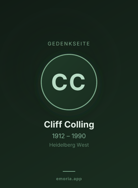 Gedenkportrait von Cliff Colling