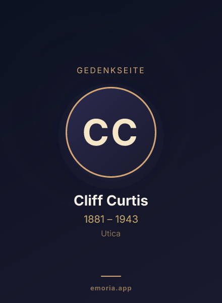 Gedenkportrait von Cliff Curtis
