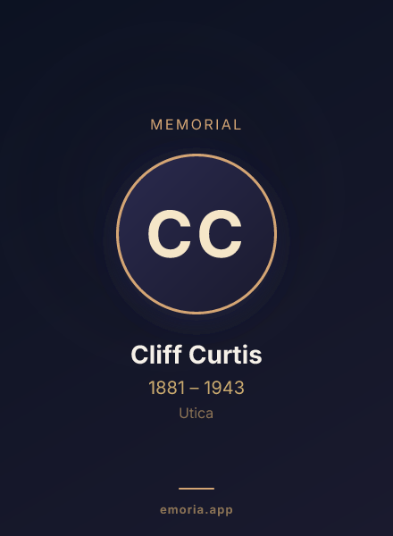 Memorial portrait of Cliff Curtis