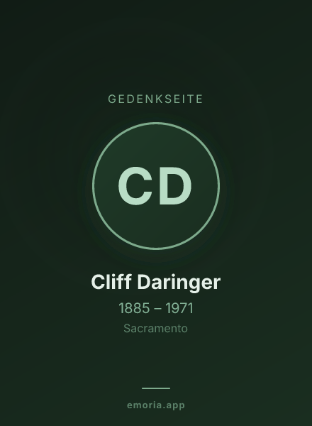 Gedenkportrait von Cliff Daringer