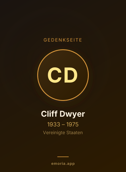 Gedenkportrait von Cliff Dwyer