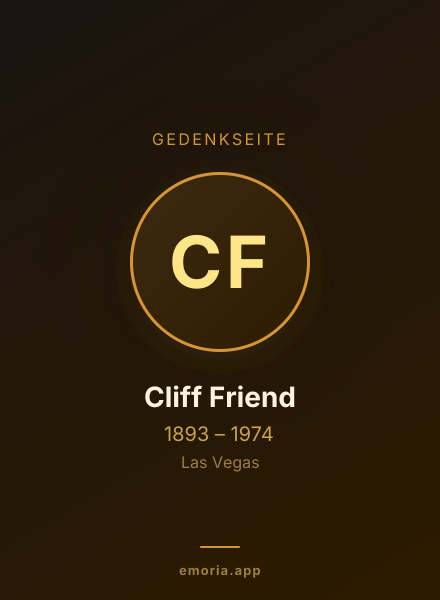 Gedenkportrait von Cliff Friend