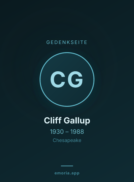 Gedenkportrait von Cliff Gallup