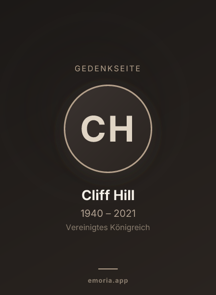 Gedenkportrait von Cliff Hill