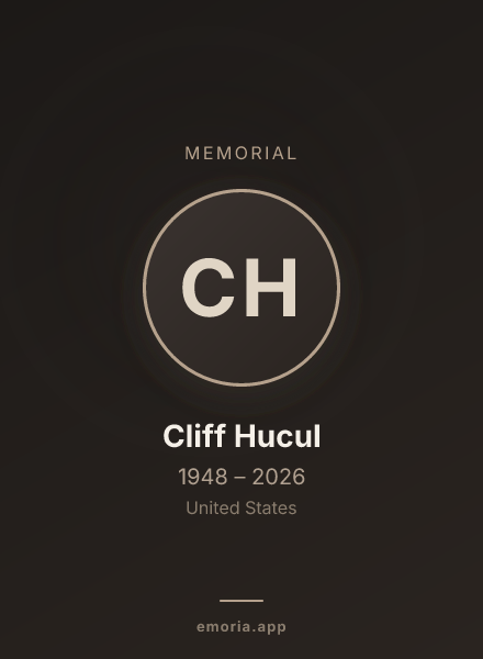 Memorial portrait of Cliff Hucul