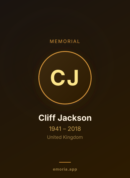 Memorial portrait of Cliff Jackson