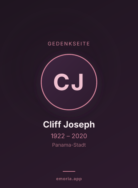Gedenkportrait von Cliff Joseph