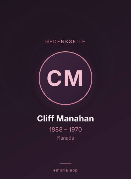 Gedenkportrait von Cliff Manahan