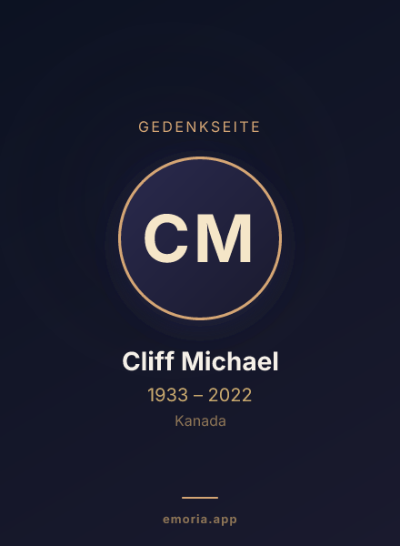 Gedenkportrait von Cliff Michael