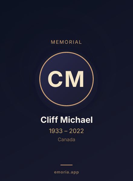 Memorial portrait of Cliff Michael