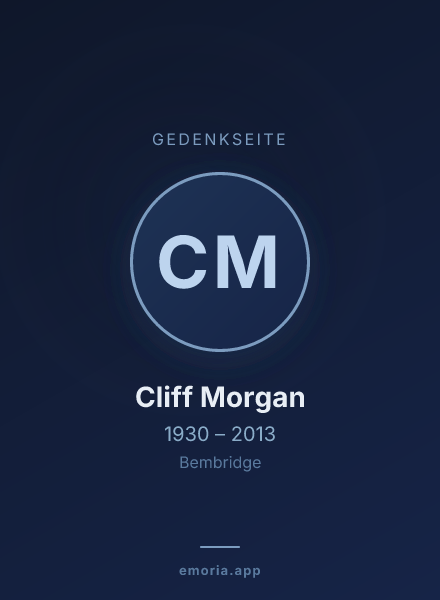 Gedenkportrait von Cliff Morgan