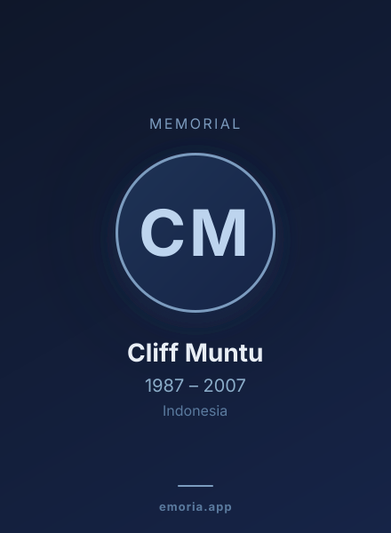 Memorial portrait of Cliff Muntu