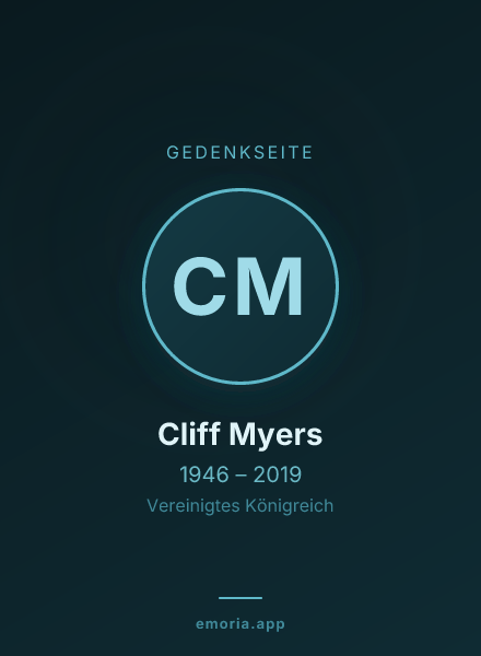 Gedenkportrait von Cliff Myers