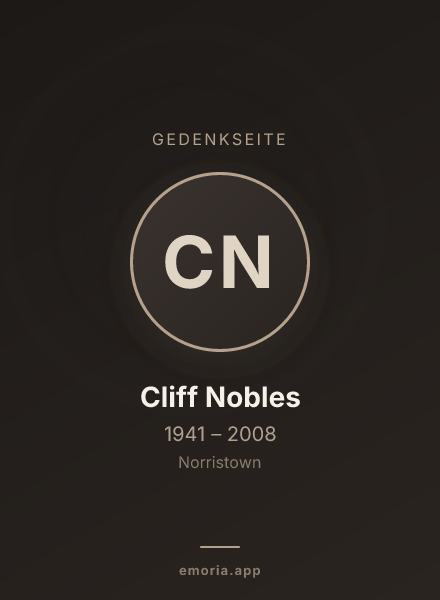 Gedenkportrait von Cliff Nobles