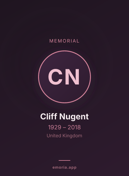Memorial portrait of Cliff Nugent