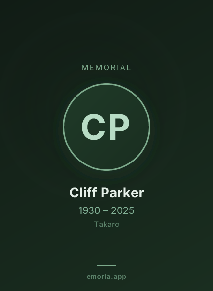 Memorial portrait of Cliff Parker