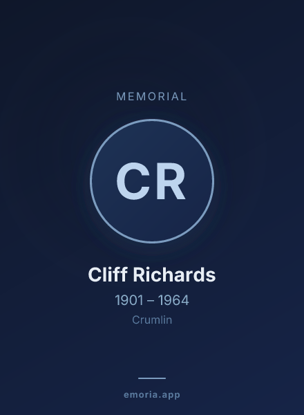 Memorial portrait of Cliff Richards