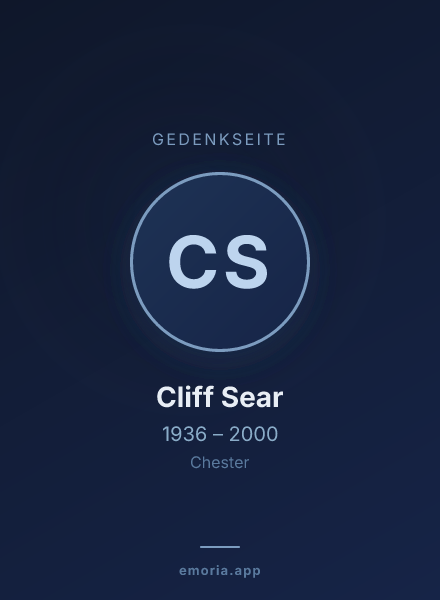 Gedenkportrait von Cliff Sear