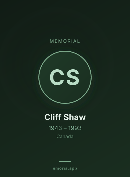 Memorial portrait of Cliff Shaw