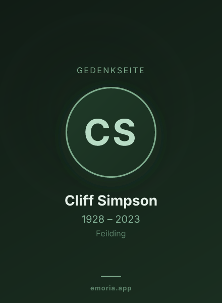 Gedenkportrait von Cliff Simpson