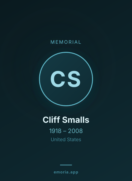 Memorial portrait of Cliff Smalls