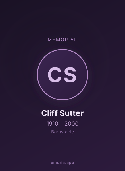 Memorial portrait of Cliff Sutter