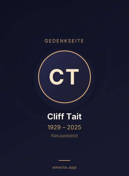 Gedenkportrait von Cliff Tait