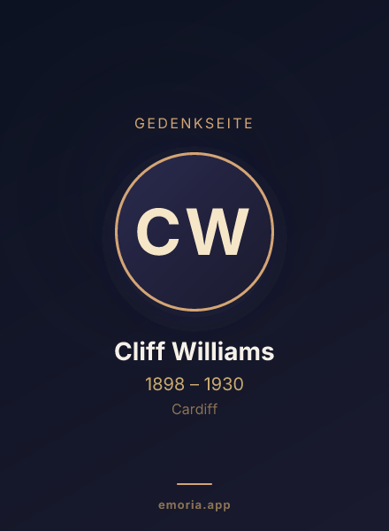 Gedenkportrait von Cliff Williams