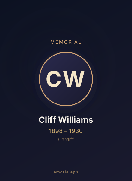 Memorial portrait of Cliff Williams
