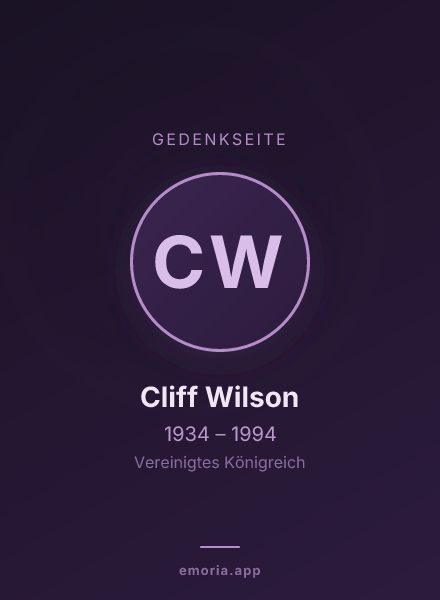 Gedenkportrait von Cliff Wilson