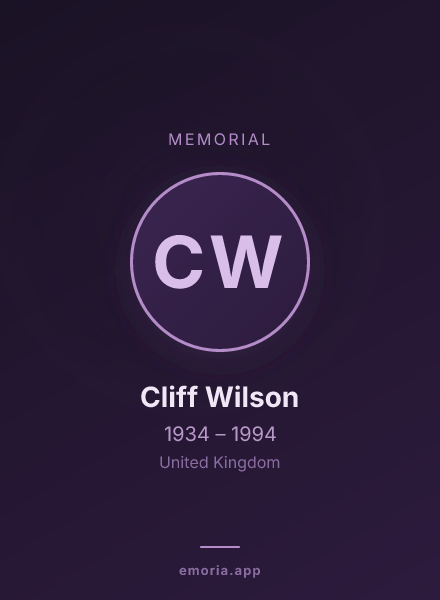 Memorial portrait of Cliff Wilson