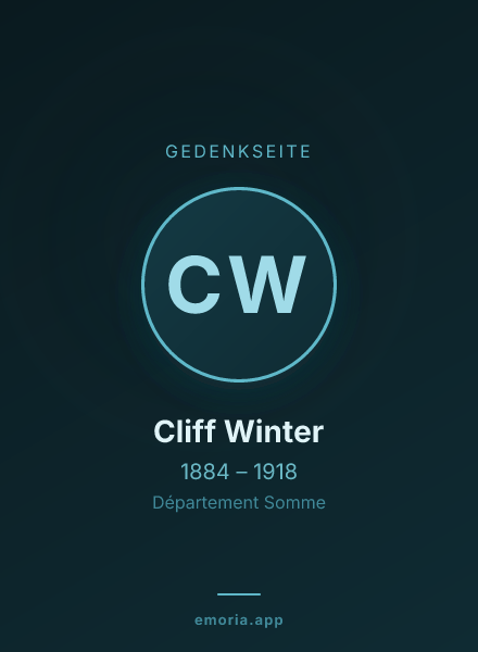 Gedenkportrait von Cliff Winter