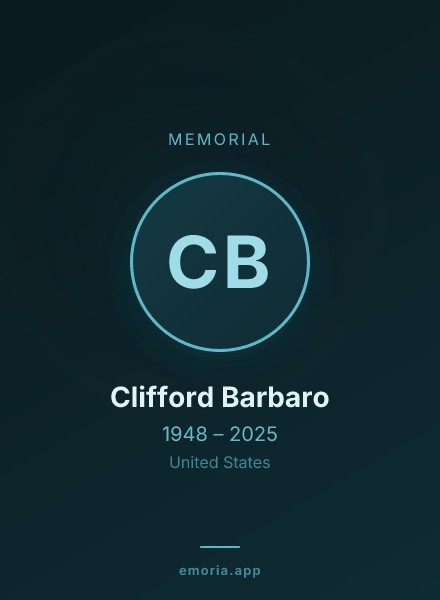 Memorial portrait of Clifford Barbaro
