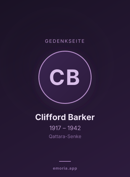 Gedenkportrait von Clifford Barker