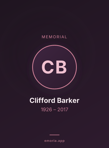 Memorial portrait of Clifford Barker