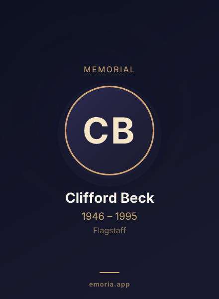 Memorial portrait of Clifford Beck