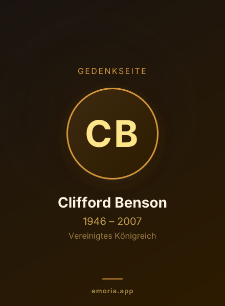 Gedenkportrait von Clifford Benson
