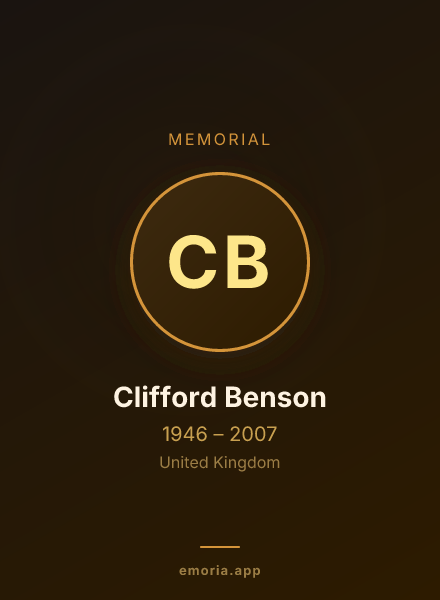 Memorial portrait of Clifford Benson