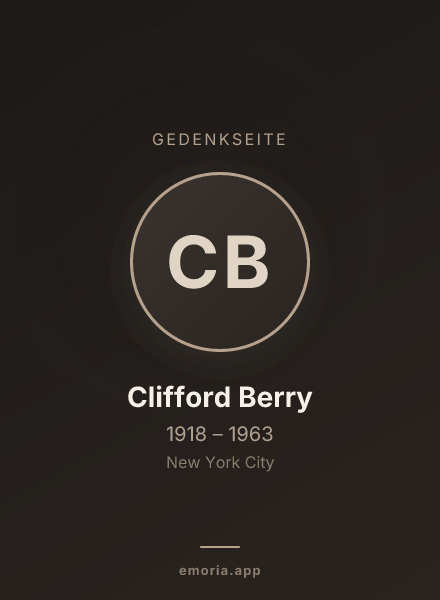 Gedenkportrait von Clifford Berry