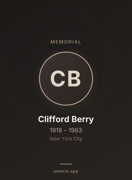 Memorial portrait of Clifford Berry