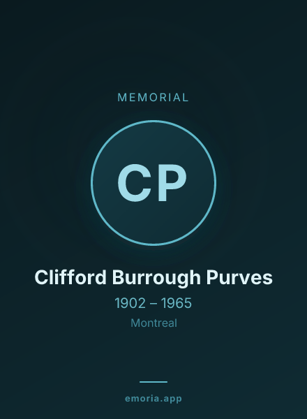Memorial portrait of Clifford Burrough Purves