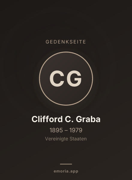 Gedenkportrait von Clifford C. Graba