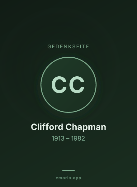 Gedenkportrait von Clifford Chapman