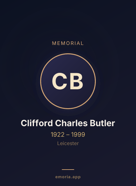 Memorial portrait of Clifford Charles Butler