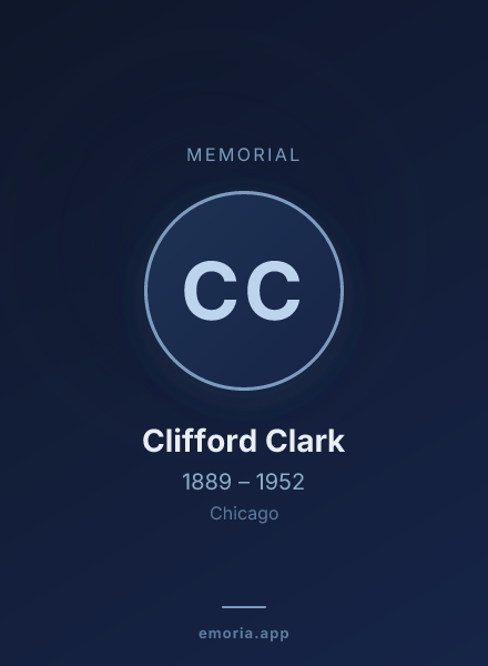 Memorial portrait of Clifford Clark