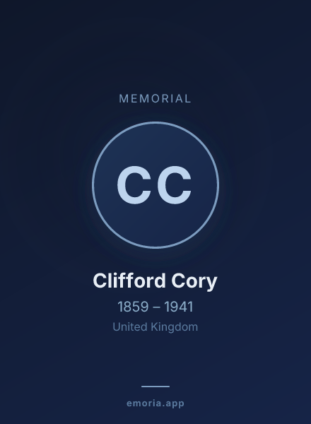 Memorial portrait of Clifford Cory