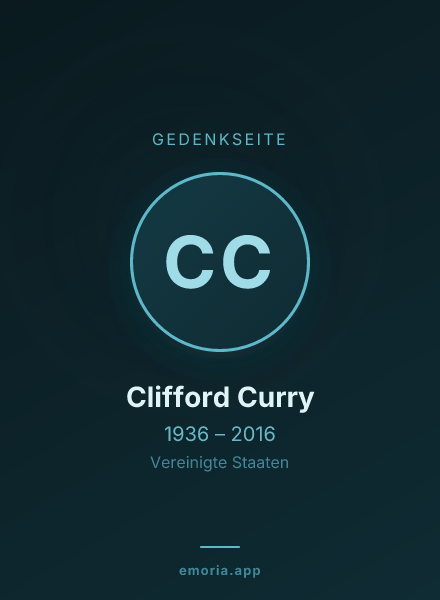 Gedenkportrait von Clifford Curry