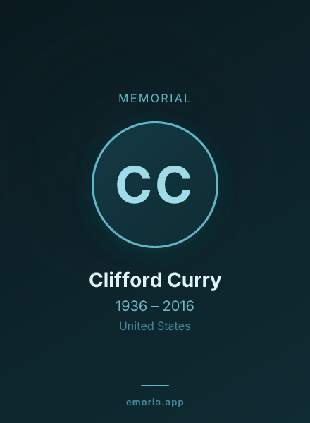 Memorial portrait of Clifford Curry