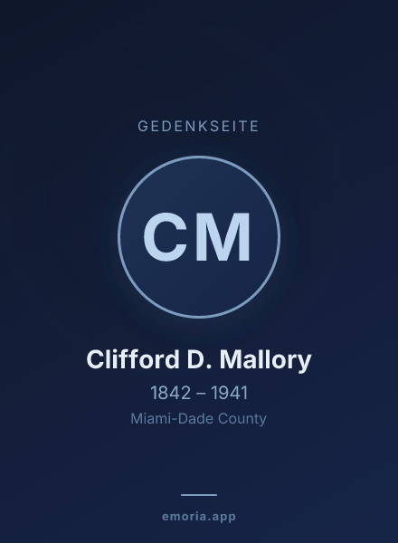 Gedenkportrait von Clifford D. Mallory