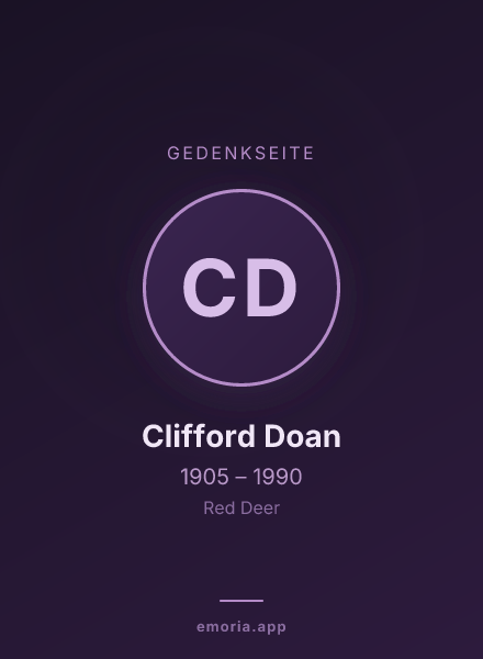 Gedenkportrait von Clifford Doan